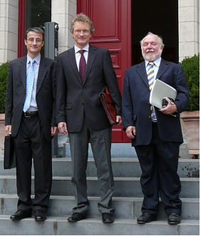 Dr. Bruno Waldvogel, Dr. Nikolaus Melcop, Peter Lehndorfer in Brüssel 